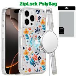 [PolyBag]  iPhone 16 Pro 6.3 inch Magnetic Space UV Design Case - Colorful Floral