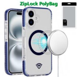 [PolyBag] For iPhone 16 Plus 6.7 inch Magnetic 3in1 Strong Thick Space Hybrid Case - Blue