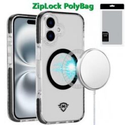 [PolyBag]  iPhone 16 6.1 inch Magnetic 3in1 Strong Thick Space Hybrid Case - Pink