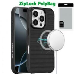 [PolyBag]  iPhone 16 Pro Max 6.9 inch Magnetic Chrome Case - Solid Black
