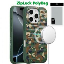 [PolyBag]  iPhone 16 Pro Max 6.9 inch Magnetic Chrome Case - Camo
