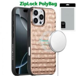 [PolyBag]  iPhone 16 Pro Max 6.9 inch Magnetic Chrome Case - Rose Gold Leopard