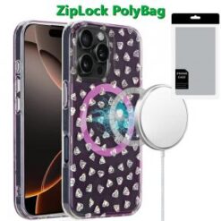 [PolyBag]  iPhone 16 Pro Max 6.9 inch Magnetic Double Layer IMD Design Case - Diamond Holographic