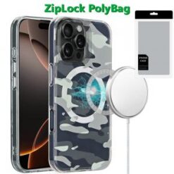 [PolyBag]  iPhone 16 Pro Max 6.9 inch Magnetic Double Layer IMD Design Case - Green Camo