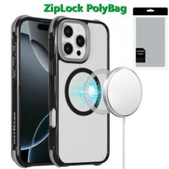 [PolyBag]  iPhone 16 Pro Max 6.9 inch Magnetic 3in1 Drop-Proof Two-Tone Case - Black Two Tone