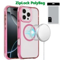 [PolyBag]  iPhone 16 Pro Max 6.9 inch Magnetic 3in1 Drop-Proof Two-Tone Case - Hot Pink Two Tone