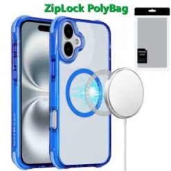 [PolyBag] For iPhone 16 Plus 6.7 inch Magnetic 3in1 Drop-Proof Two-Tone Case - Dark Blue Two Tone