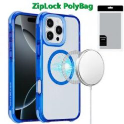 [PolyBag]  iPhone 16 Pro 6.3 inch Magnetic 3in1 Drop-Proof Two-Tone Case - Dark Blue Two Tone