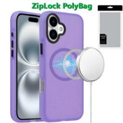 [PolyBag] For iPhone 16 Plus 6.7 inch Magnetic BOLD Hybrid - Purple