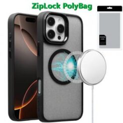 [PolyBag]  iPhone 16 Pro Max 6.9 inch Magnetic CLARITY Transparent Hybrid - Black