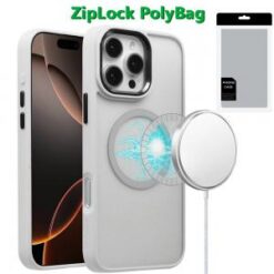 [PolyBag]  iPhone 16 Pro Max 6.9 inch Magnetic CLARITY Transparent Hybrid - White
