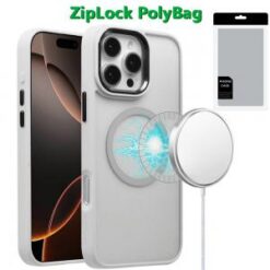 [PolyBag]  iPhone 16 Pro 6.3 inch Magnetic CLARITY Transparent Hybrid - White