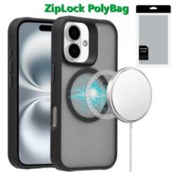[PolyBag] For iPhone 16 Plus 6.7 inch Magnetic Premium New Shockproof Hybrid - Black