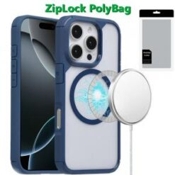 [PolyBag]  iPhone 16 Pro Max 6.9 inch Magnetic DEFENSE Transparent Hybrid - Blue