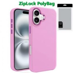 [PolyBag] For iPhone 16 Plus 6.7 inch Premium LIQUID Silicone with Metal Buttons and Camera Edges -