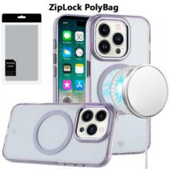 [PolyBag]  iPhone 16 Pro Max 6.9 inch Magnetic Circle Ring Transparent Premium Acrylic with Metal