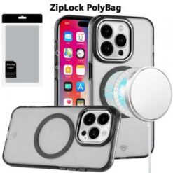 [PolyBag]  iPhone 16 Pro 6.3 inch Magnetic Circle Ring Transparent Premium Acrylic with Metal But