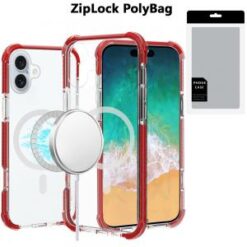 [PolyBag] For iPhone 16 Plus 6.7 inch Acrylic [Magnetic Circle] Tough 2.5mm Transparent ShockProof H