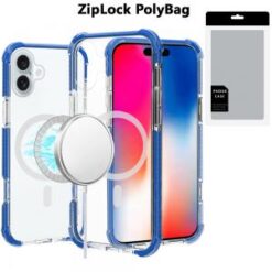 [PolyBag]  iPhone 16 6.1 inch Complete Protection HQ Hybrid with Metal Tempered Camera Glass - Bl