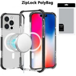 [PolyBag]  iPhone 16 Pro 6.3 inch Acrylic [Magnetic Circle] Tough 2.5mm Transparent ShockProof Hy