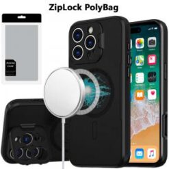 [PolyBag]  iPhone 16 Pro Max 6.9 inch Magnetic Ring Circle Camera Cap KickStand Hybrid UV Paint M
