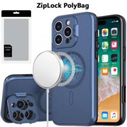 [PolyBag]  iPhone 16 Pro Max 6.9 inch Magnetic Ring Circle Camera Cap KickStand Hybrid UV Paint M