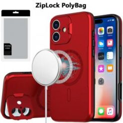 [PolyBag]  iPhone 16 6.1 inch Smiling Glitter Ornament Bling With Ring Stand Hybrid Case Cover -