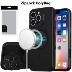 [PolyBag]  iPhone 16 Pro 6.3 inch Magnetic Ring Circle Camera Cap KickStand Hybrid UV Paint Matte