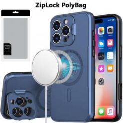 [PolyBag]  iPhone 16 Pro 6.3 inch Magnetic Ring Circle Camera Cap KickStand Hybrid UV Paint Matte