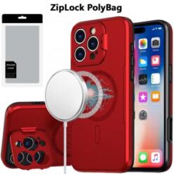 [PolyBag]  iPhone 16 Pro 6.3 inch Magnetic Ring Circle Camera Cap KickStand Hybrid UV Paint Matte