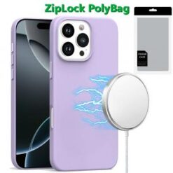 [PolyBag]  iPhone 16 Pro Max 6.9 inch PU Leather with inner [Magnetic Circle] Colored Metal Butto