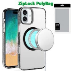 [PolyBag] For iPhone 16 Plus 6.7 inch PURE Transparent [Magnetic Circle] High Quality Ultra Thick Hy