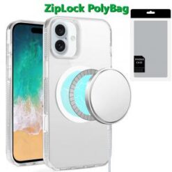 [PolyBag] For iPhone 16 Plus 6.7 inch PURE Transparent [Magnetic Circle] High Quality Ultra Thick Hy