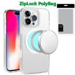 [PolyBag]  iPhone 16 Pro 6.3 inch PURE Transparent [Magnetic Circle] High Quality Ultra Thick Hyb