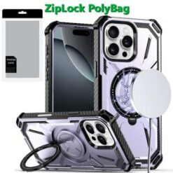 [PolyBag]  iPhone 16 Pro Max 6.9 inch Premium Circle [Magnetic Circle] KickKickstand - Light Purp