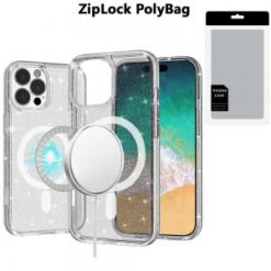 [PolyBag]  iPhone 16 Pro Max 6.9 inch Glitter Ultra [Magnetic Circle] Thick 3mm Transparent Hybri