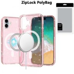 [PolyBag] For iPhone 16 Plus 6.7 inch Glitter Ultra [Magnetic Circle] Thick 3mm Transparent Hybrid -