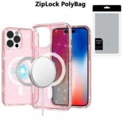 [PolyBag]  iPhone 16 Pro 6.3 inch Glitter Ultra [Magnetic Circle] Thick 3mm Transparent Hybrid -