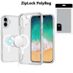 [PolyBag] For iPhone 16 Plus 6.7 inch Sturdy Ultra [Magnetic Circle] Thick 3mm Transparent Hybrid -