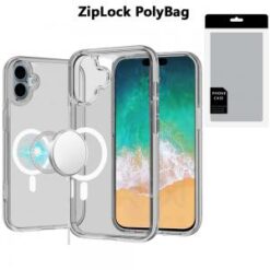 [PolyBag] For iPhone 16 Plus 6.7 inch Sturdy Ultra [Magnetic Circle] Thick 3mm Transparent Hybrid -
