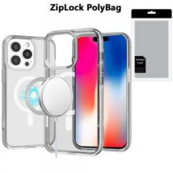 [PolyBag]  iPhone 16 Pro 6.3 inch Sturdy Ultra [Magnetic Circle] Thick 3mm Transparent Hybrid - C