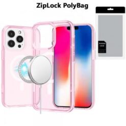 [PolyBag]  iPhone 16 Pro 6.3 inch Sturdy Ultra [Magnetic Circle] Thick 3mm Transparent Hybrid - P