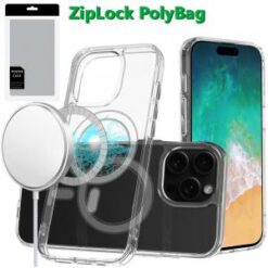 [PolyBag]  iPhone 16 Pro Max 6.9 inch Thick Transparent [Magnetic Circle] Shockproof Hybrid - Cle