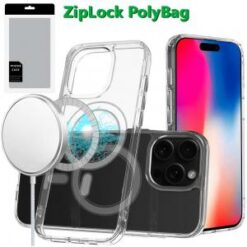 [PolyBag]  iPhone 16 Pro 6.3 inch Thick Transparent [Magnetic Circle] Shockproof Hybrid - Clear