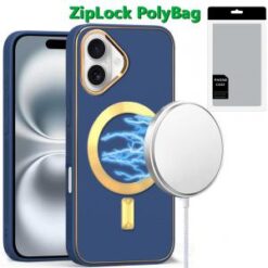 [PolyBag] For iPhone 16 Plus 6.7 inch Ultimate Quality PU Leather Hybrid - Blue