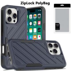 [PolyBag]  iPhone 16 Pro Max 6.9 inch Noble lined shockproof dual layer hybrid - Blue/Black