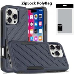 [PolyBag]  iPhone 16 Pro 6.3 inch Noble lined shockproof dual layer hybrid - Blue/Black