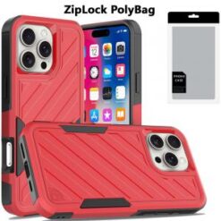 [PolyBag]  iPhone 16 Pro 6.3 inch Noble lined shockproof dual layer hybrid - Red/Black