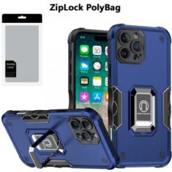 [PolyBag]  iPhone 16 Pro Max 6.9 inch OPTIMUM Magnetic Ring Stand Hybrid - Blue
