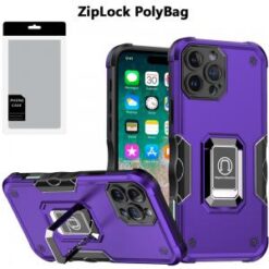 [PolyBag]  iPhone 16 Pro Max 6.9 inch OPTIMUM Magnetic Ring Stand Hybrid - Dark Purple